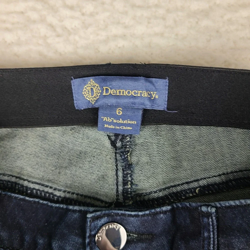 Democracy Jeans Womens 6‎ Ab Solution Skinny Dark Wash Blue